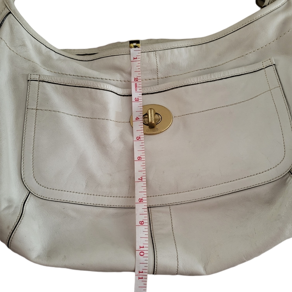 Large Coach white leather bag - Picture 10 of 16